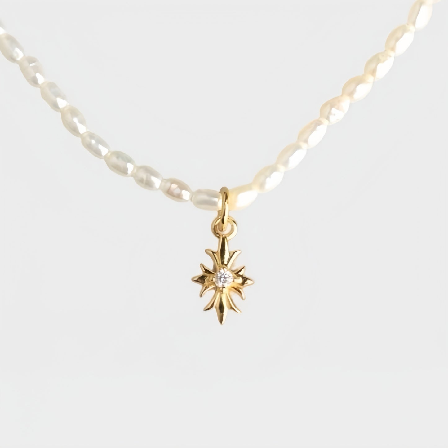 Cross Charms Pendant Pearl Necklace