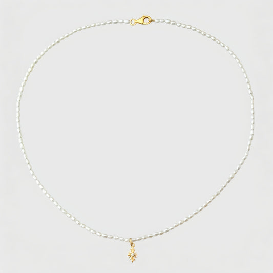 Cross Charms Pendant Pearl Necklace