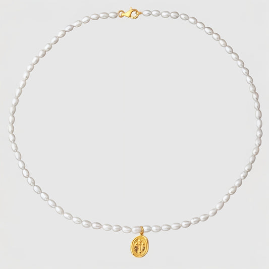 Cross Charms Pearl Necklace